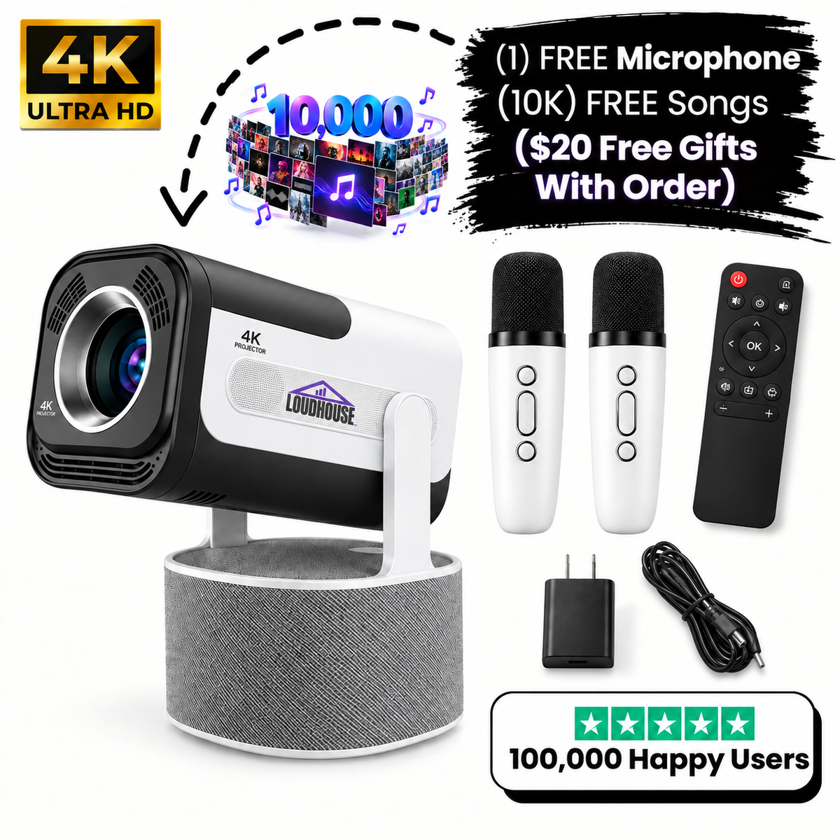 LoudHouse™ Karaoke Projector